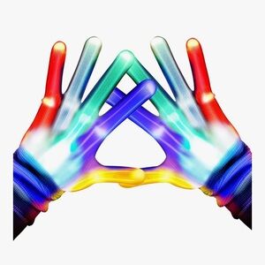 Colorful LED Light-Up Gloves